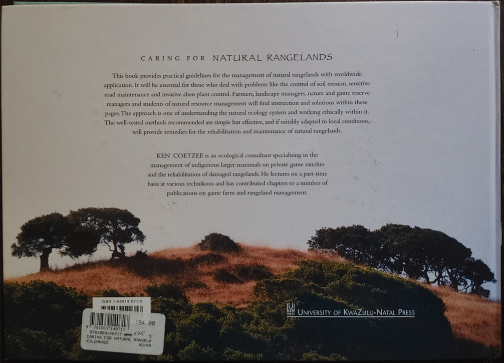 Caring for Natural Rangelands by Ken Coetzee - HARD COVER