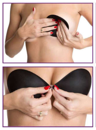 JULIMEX High Quality Re-usable Beige Self-Adhesive Bra size E