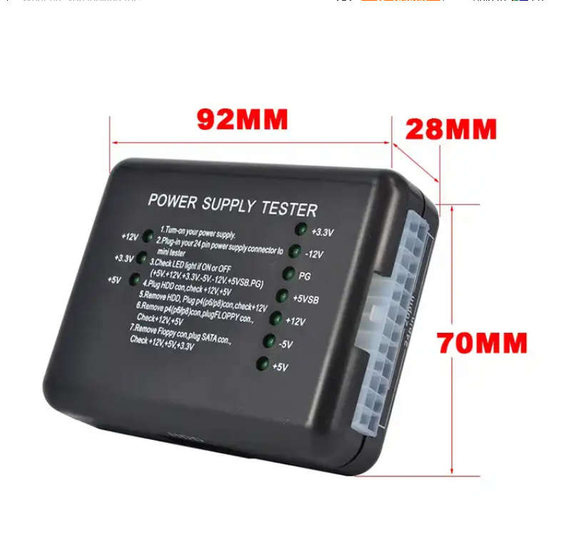 Computer PC Power Supply Tester ATX/ITX/HDD/SATA/BYI Connector power supply Tester
