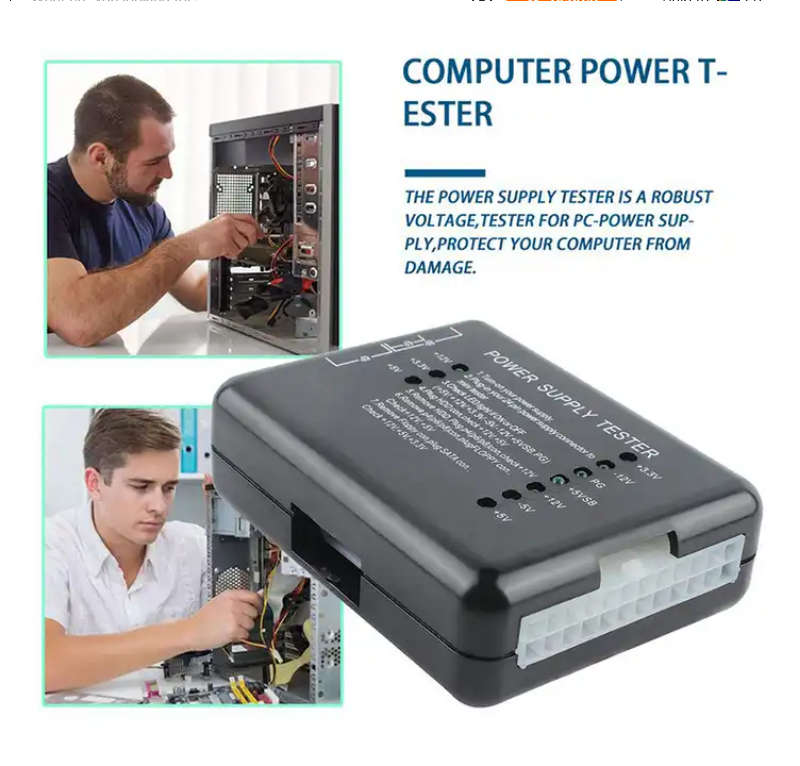 Computer PC Power Supply Tester ATX/ITX/HDD/SATA/BYI Connector power supply Tester