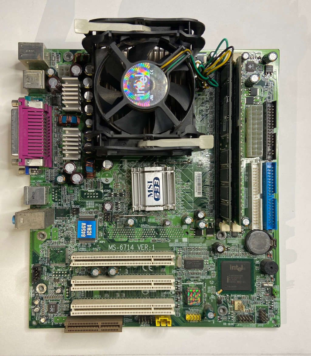 Intel Pentium 4 CPU + Motherboard + 768 MB RAM Combo