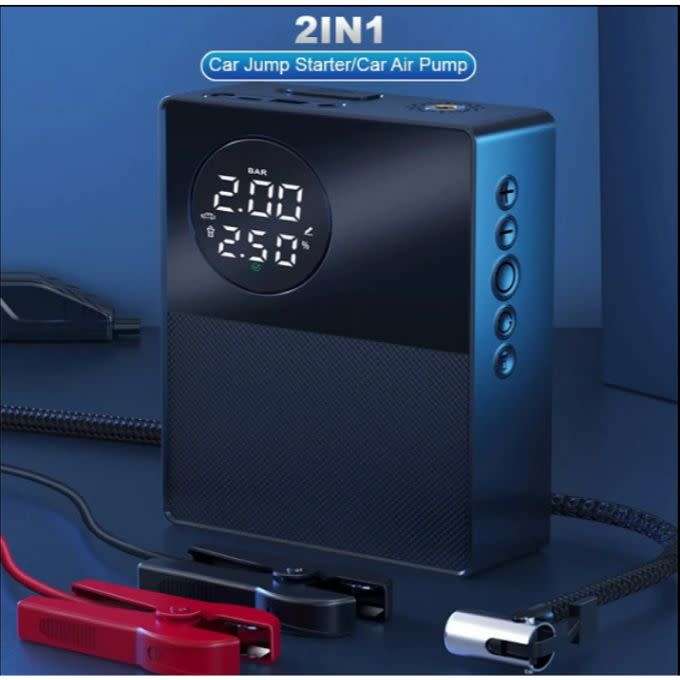 1000A 12V Emergency Jump Start and Tyre Air Pump