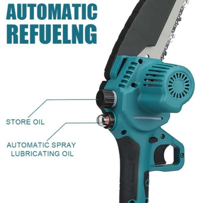 Electric Rechargeable Chainsaw With Two 25V Lithium Battery 7500 Mah