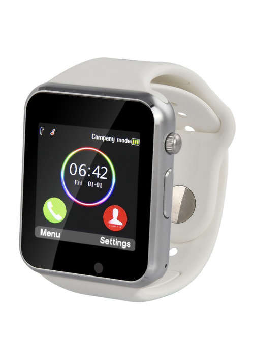 *Local stock* Immediate courier * A1 Bluetooth GSM Smartwatch Black \ White silicone bands