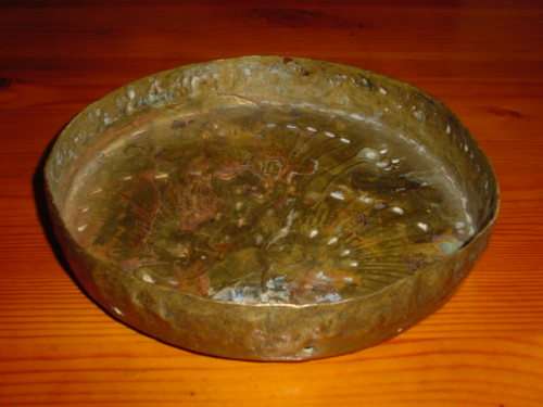 Rare Russian or Austro-Hungarian Brass Hanging Wall Plate