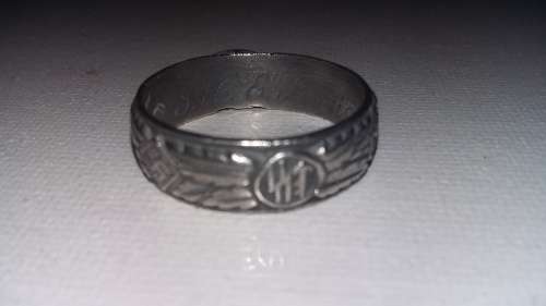 WW2 WW11 GERMAN SKULL RING