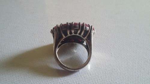 SILVER MARCASITE OPALINE STONE RING ?