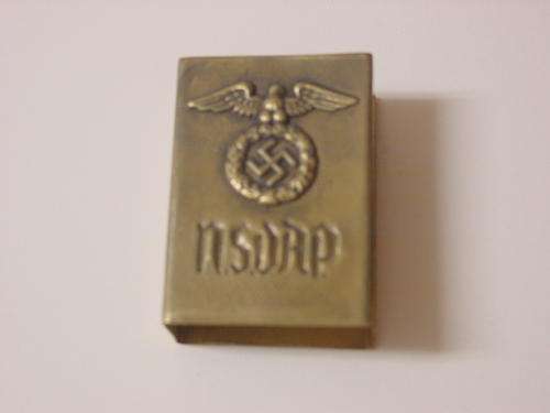 ww11 german military match box Holder NSDAP