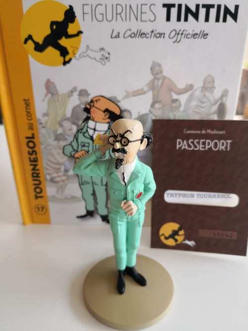 Tintin - Destination Moon - Professor Calculus - with hearing aid - from page 43