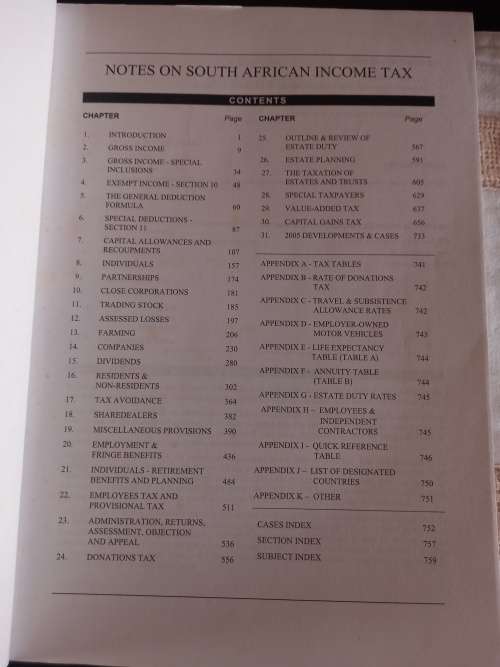 Notes on South African Income Tax - 2006 - Phillip Haupt