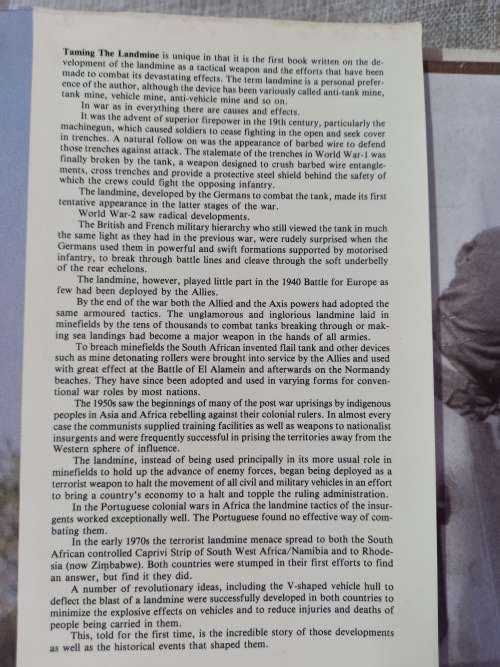 Taming the Landmine - Peter Stiff