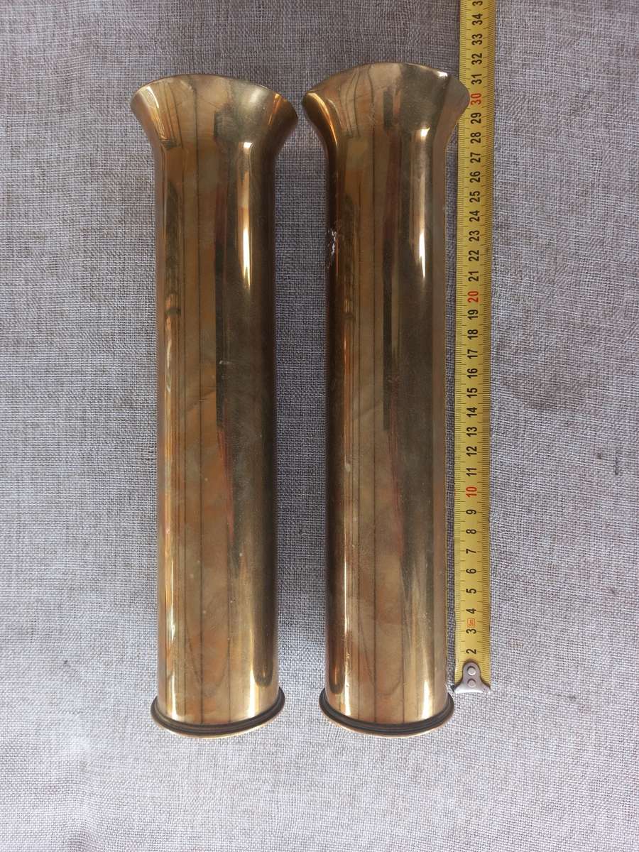 Artillery Shell / Trench art Brass pieces x 2
