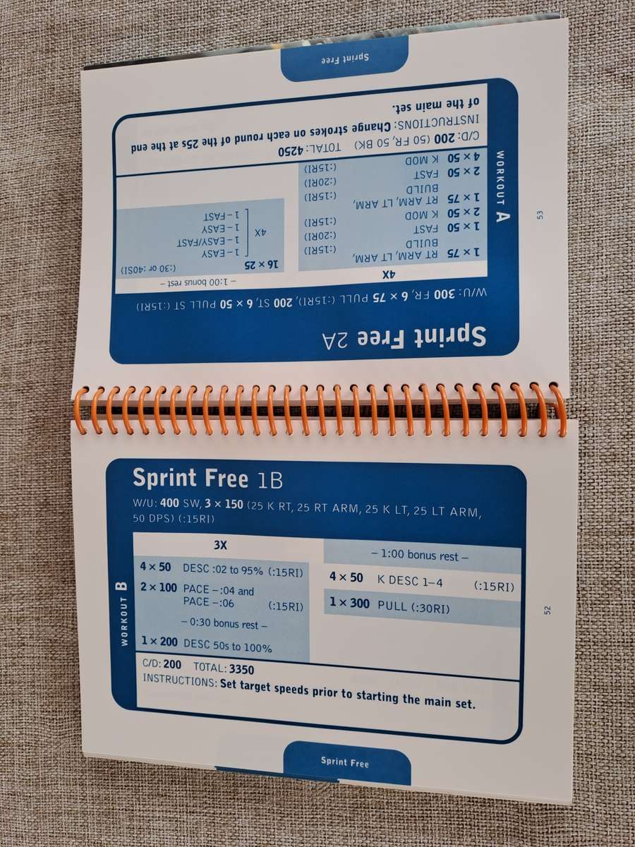 Workouts - in a binder - for swimmers, triathletes and coaches - Nick Hansen and Eric Hansen