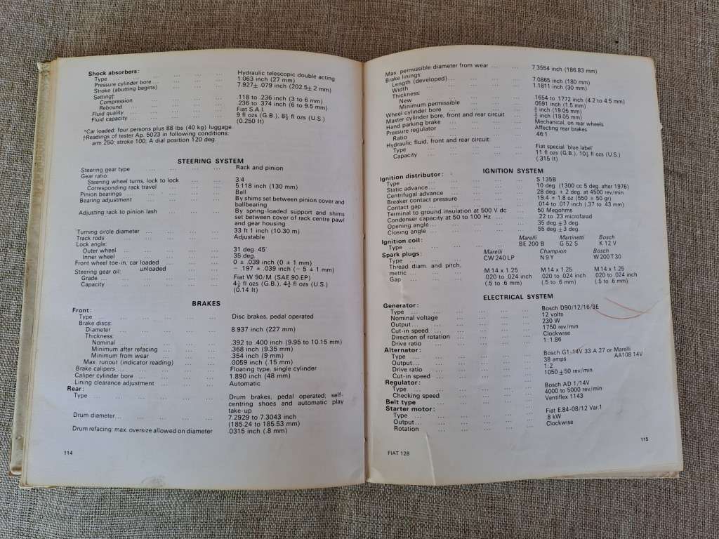 Fiat 128 Owners Workshop Manual 1969-78