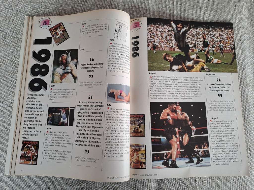 SA Sports Illustrated June 1991 - Special Issue 5th Birthday 1986-1991