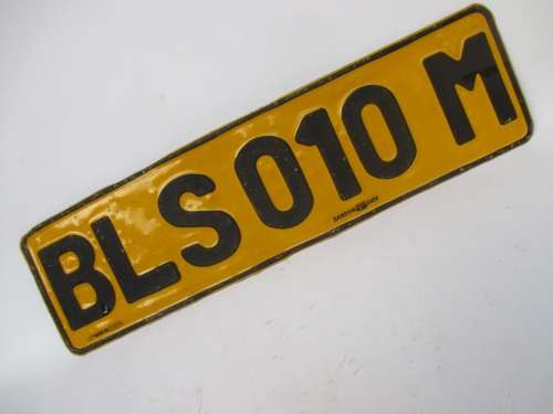 MILITARY NUMBER PLATE