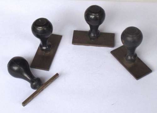 VINTAGE INK STAMPS x4