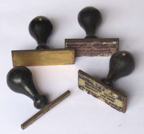 VINTAGE INK STAMPS x4