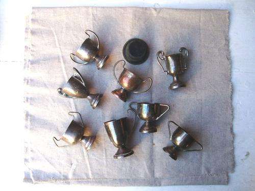 8 X EPNS / PLATED MINI TROPHIES