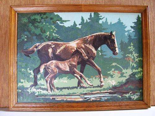 ORIGINAL VINTAGE PAINT-BY-NUMBERS PAINTING