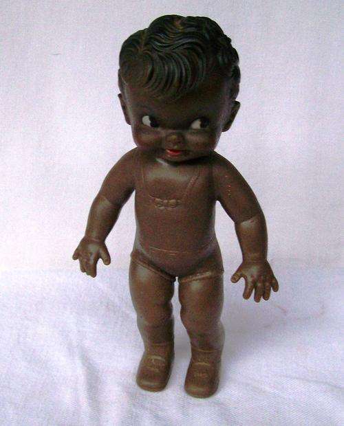 VINTAGE BLACK RUBBER DOLL TOY