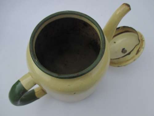 VINTAGE ENAMEL TEA POT
