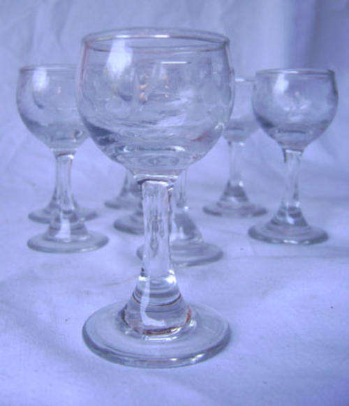 Sherry Glasses. Cut Glass.