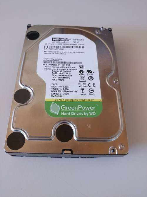 2TB WD Green 3.5" Hard Drive ***Excellent Condition+ FREE Shipping***