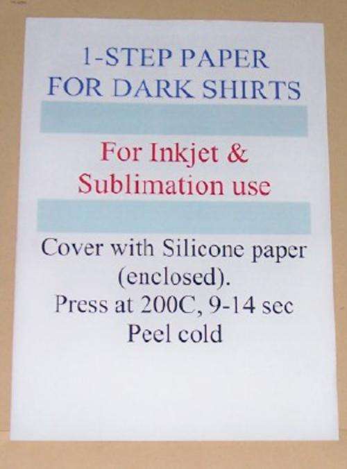 Transfer paper for  Dark fabrics /Ink Jet