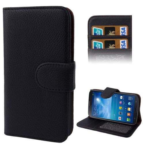 Wallet Stand Case For Samsung Galaxy Active i9295 (Black) + FREE SCREEN GUARD