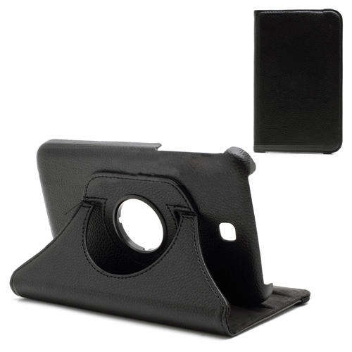 360 Rotating Flip Stand Case For Samsung Galaxy Tab 3 7" P3200 (Black)