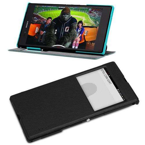 S View Type Flip Stand Case For Sony Xperia Z Ultra XL39h (Black)