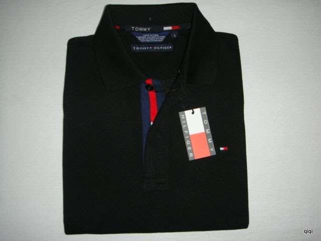 TOMMY HILFIGER POLO SHIRT "BLACK EXTRA LARGE"
