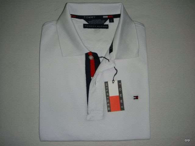 TOMMY HILFIGER POLO SHIRT "WHITE LARGE"