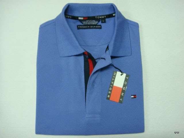 TOMMY HILFIGER POLO SHIRT "BLUE LARGE"
