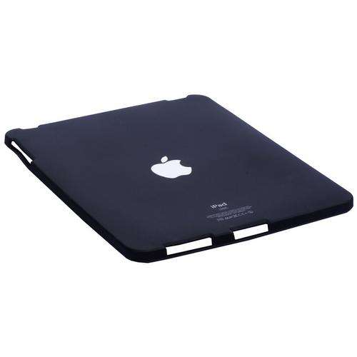 APPLE IPAD 1 TPU CASE WITH CHROME LOGO (BLACK)
