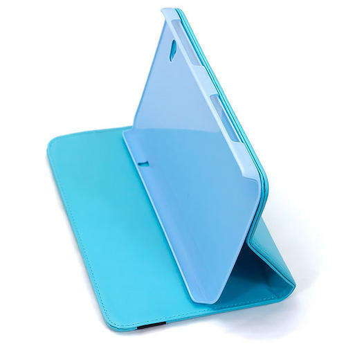 Side Flip Leather Case with Elastic Band for Samsung Galaxy Tab P1000 (Blue)