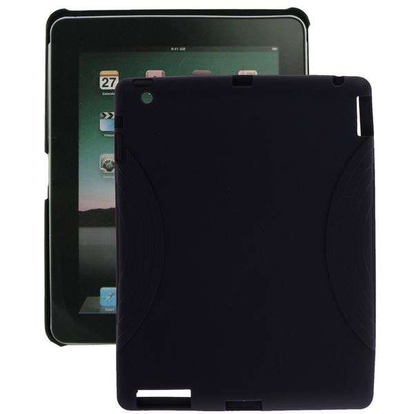 NEW Silicone Case Skin Cover for Apple iPad 2 (Black)