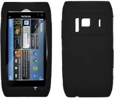 Soft Silicone Skin Case for Nokia N8 (Black)