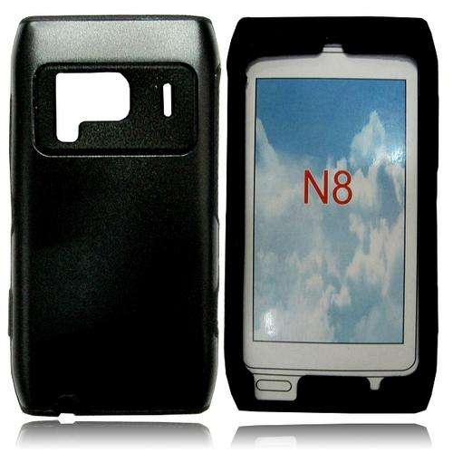 Black Metal Aluminum Cover For Nokia N8 (Black)