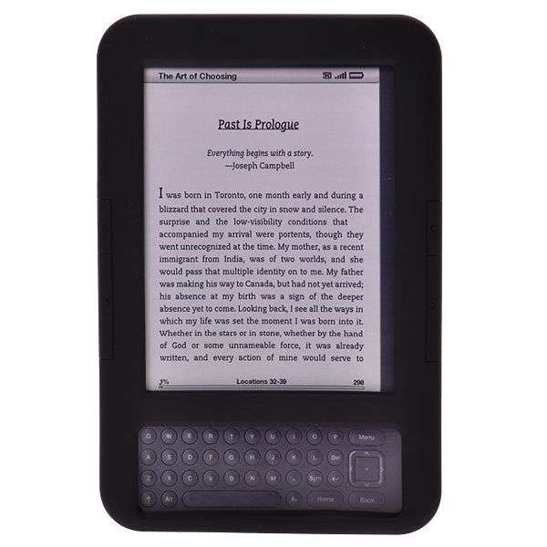 Black Silicone Case For Amazon Kindle 3