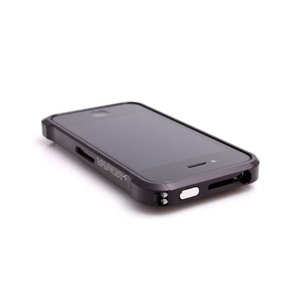 VAPOR Element Aluminum Bumper for iPhone 4 with a Carbon Fiber Backplate (Black)