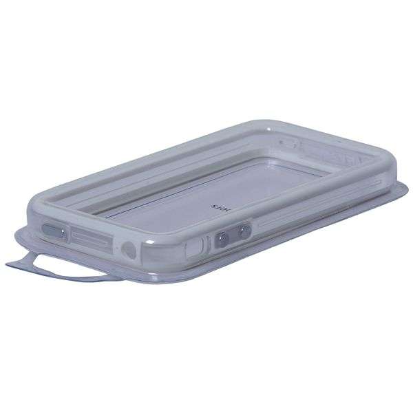 TPU Bumper for Apple iPhone 4 with Metal Button ( White) + Free Screen Protector