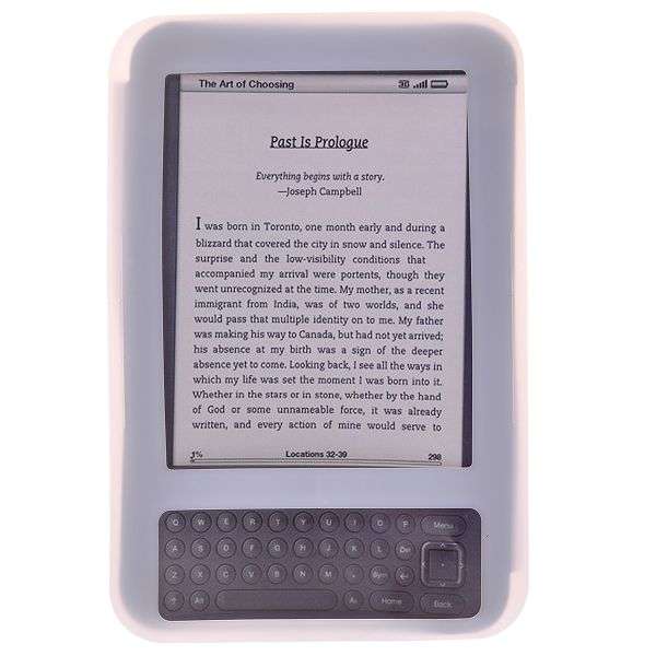 Grey Silicone Case For Amazon Kindle 3
