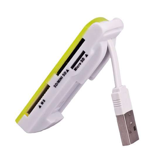 (Priced To Go) New All-In-1 USB 2.0 Many Interface Memory Card Reader (Blue)