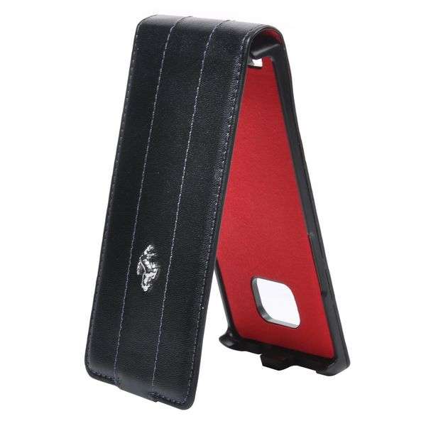 Deluxe Flip Leather Case for Samsung Galaxy S2 i9100 (Black)