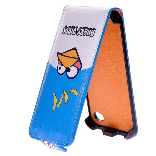 Angry Birds Patern Flip Cover for iPhone 4/4S with Magnetic Clasp