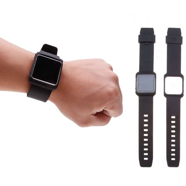 Silicone Watch Band for iPod Nano 6 (Black)