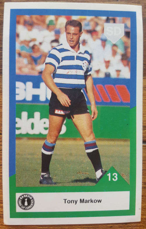 1992 Currie Cup Trading Card - Tony Markow (WP)