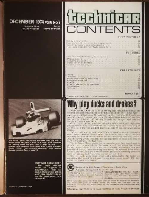 Technicar Magazine December 1974